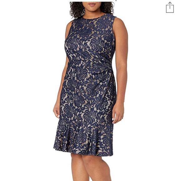 NWT Eliza J Women’s Plus Size Dress Navy size 16 - Picture 1 of 8